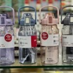 Glass Straw Water Bottle With Scaled Material