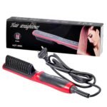 Hair Straightener Brush HQT-908A, Beard Straightener Comb Professional Hair Straightening Brush Anti-Scald Anion Hair Care Design Curling Hairbrush Comb