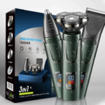 New High quality Daling DL-9208 3 in 1 grooming kit LED display razor USB Electric Men's Beard knife Revolving body wash Three-head trimmer razor shaving clipper machine