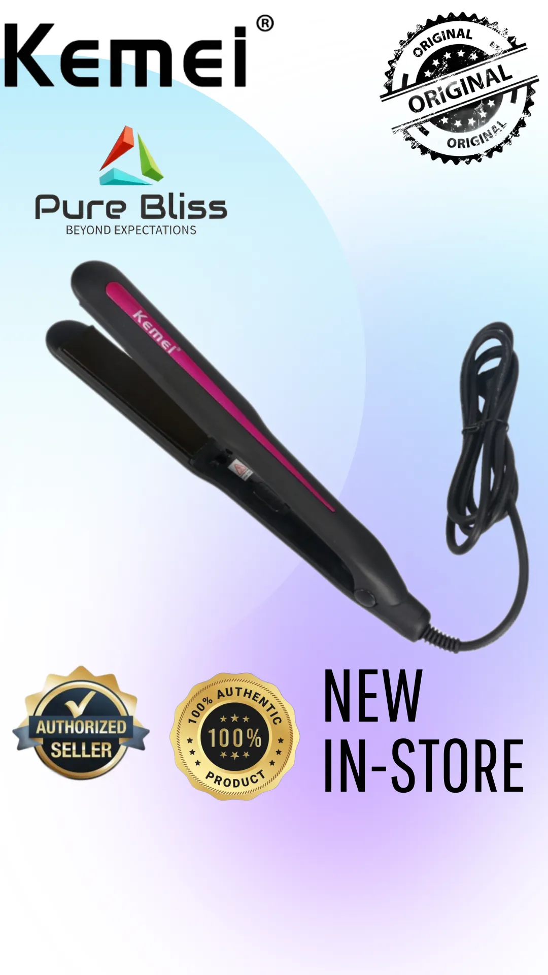 Kemei Km-9941 Flat Iron Straight Hair Rod Negative Ion Hair Straight Hair Curling Iron Perm Hair Straightening Splint EU Plug